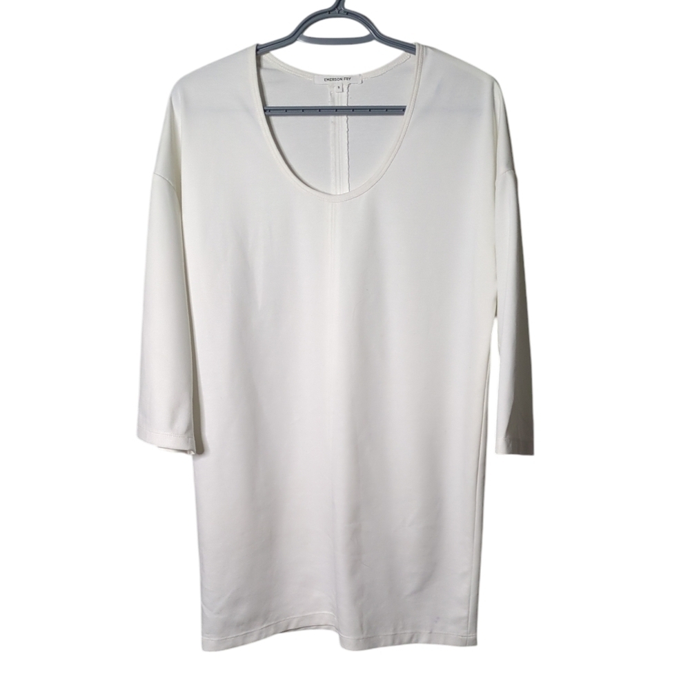 Emerson Fry Edie Scoop Neck Tunic *Sample Sale* Off White Size Small